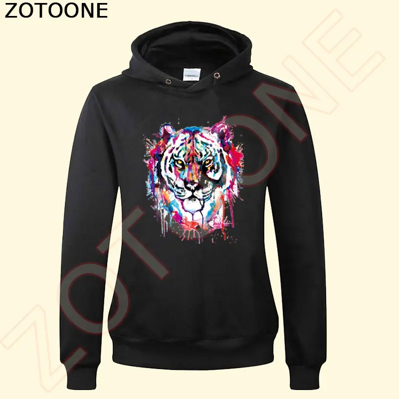 ZOTOONE красочные патчи с тигром утюгом на переноске патч для одежды 20*25 см моющиеся