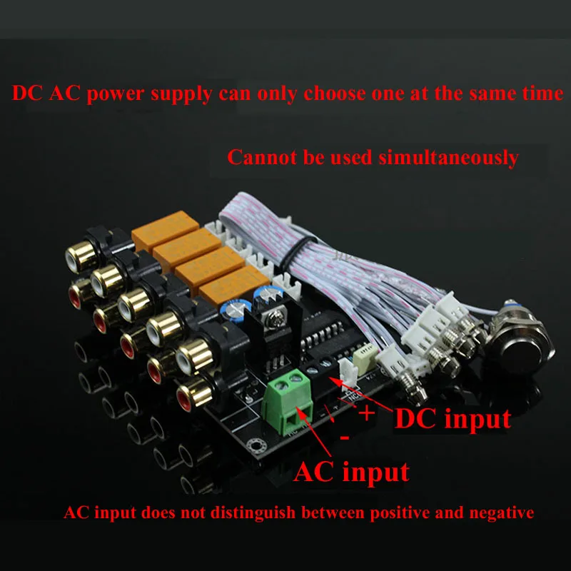 Сенсорная кнопка 4 пути аудио переключатель Вход выбор доска DC AC Вход 2,0 канала стерео Переключения источника для Hi-Fi усилитель B9-001