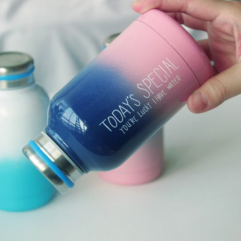 

Lovely Thermos Cup Stainless Steel Vacuum Flask My Sport Bottle Travel Mug Juice Milk Coffe Cola Cups+Mugs for Wedding Gift
