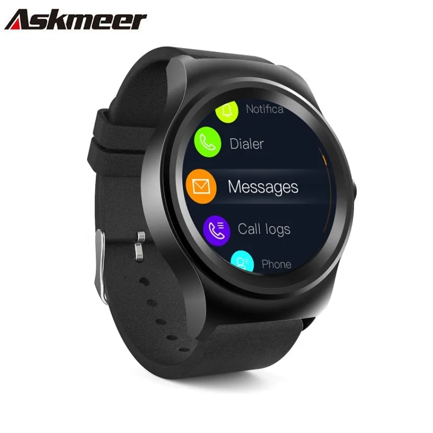 

ASKMEER ROUND Smart watch 1.28'' Fitness tracker smart Watches Answer Calls heart rate monitor Bluetooth connection