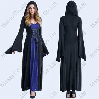 

Women Renaissance Medieval witch Wench Victorian purple Novelty Dress halloween