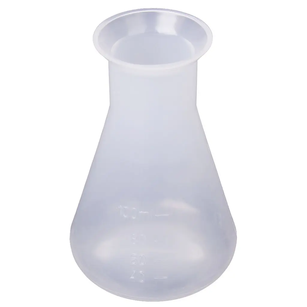 Deoxygene Эрленмейера для химической лаборатории Пластик прозрачный-100 мл