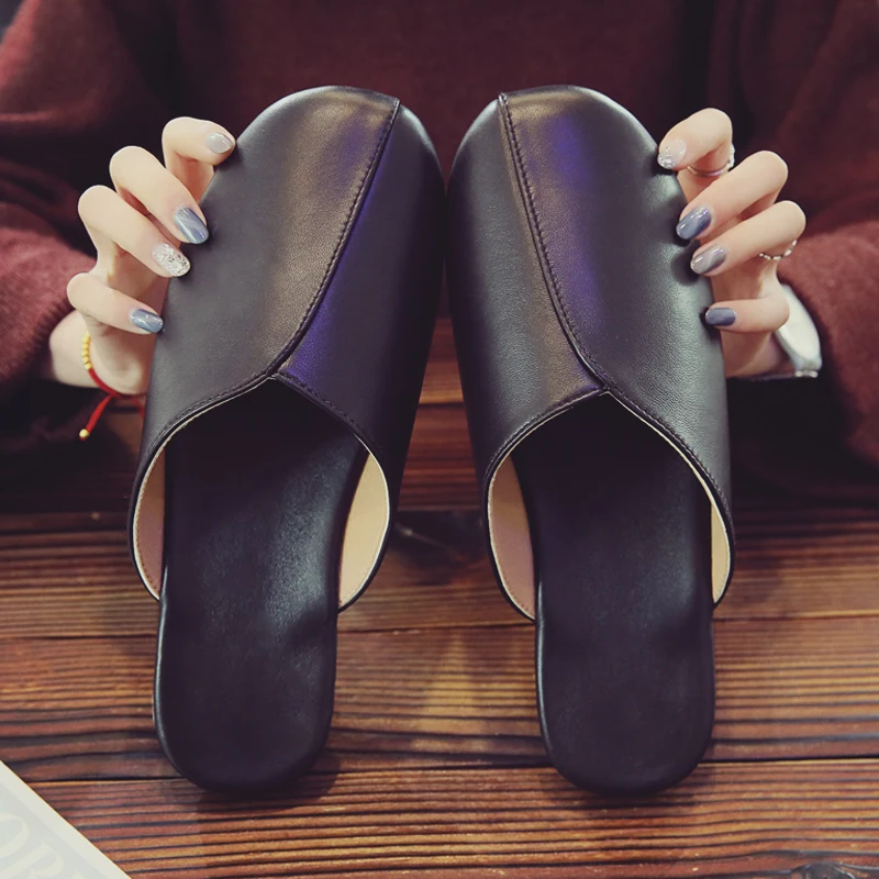 

Sheepskin Couples Slippers Autumn Men and Women Indoor Slippers Soft Comfortable Casual Home Shoes