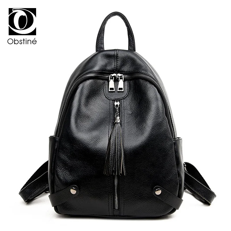 

Fashion 100% Genuine Leather Women's Backpack Female Real First Layer Cow Leather Ladies Backpacks Cowhide back pack Travel Bags