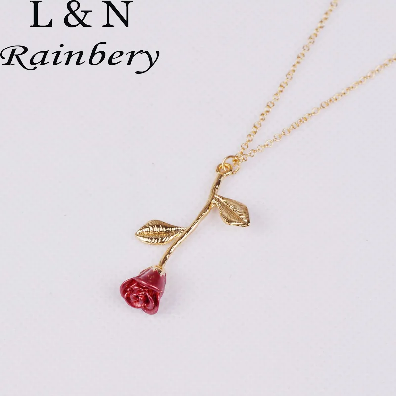 Rainbery Bijoux Femme Collier 2021 New Gold Filled Rose Flower Statement Necklace Women Charm Maxi Choker Boho Jewelry JN0987 | Украшения и