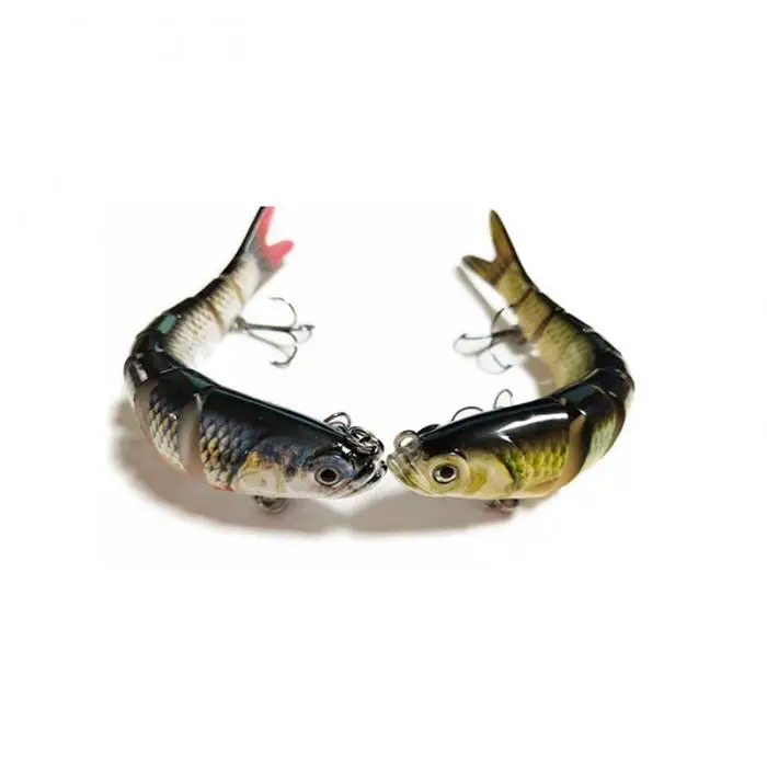 8 Сегмент Swimbait крючки для рыболовных удочек жесткая приманка гольян для бас форели Walleye C55K