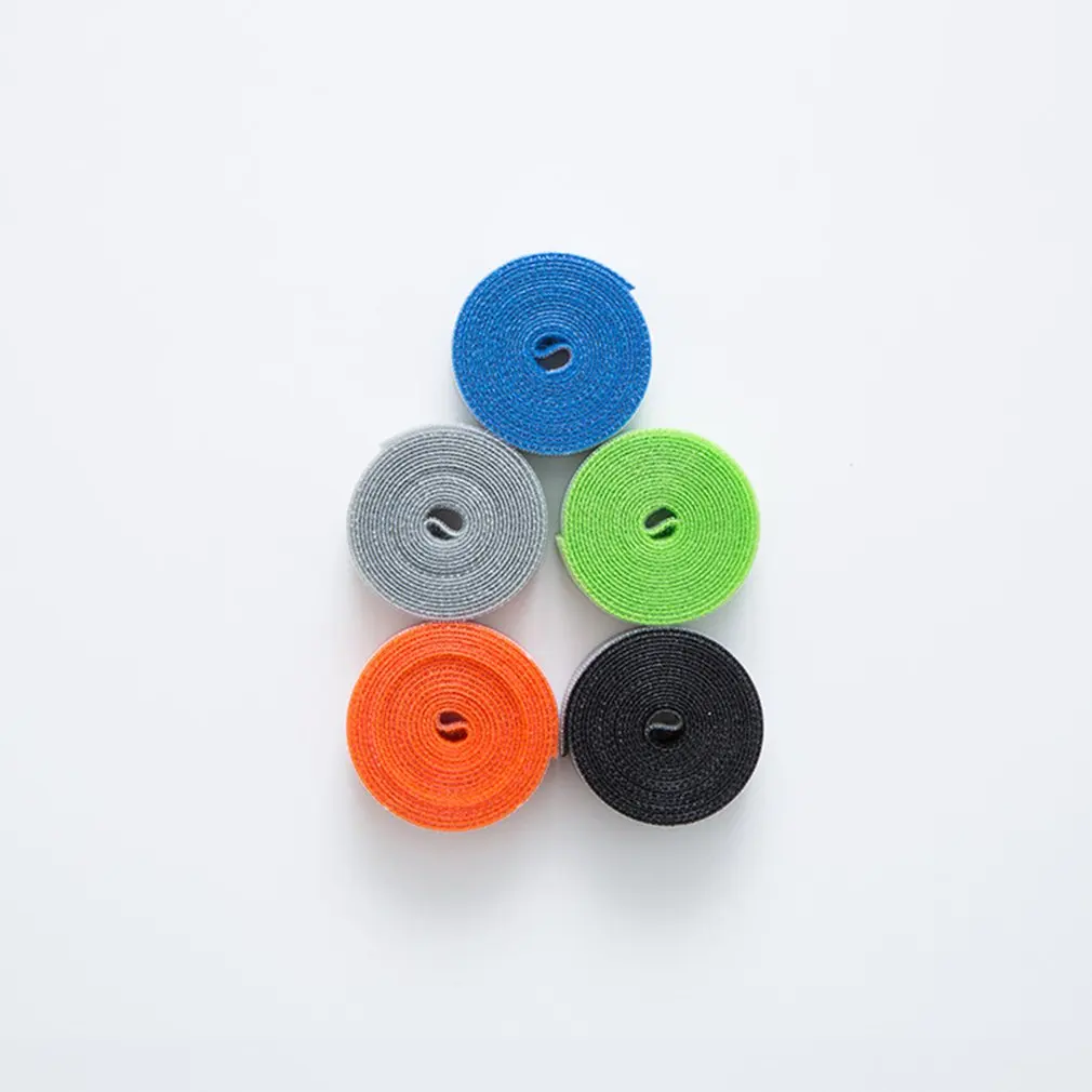 

5pcs Nylon Cable Winder Earphone Mouse Cord Cable Wire Line Organizer Wrapped Clip Management Magic Strap Cable Tie