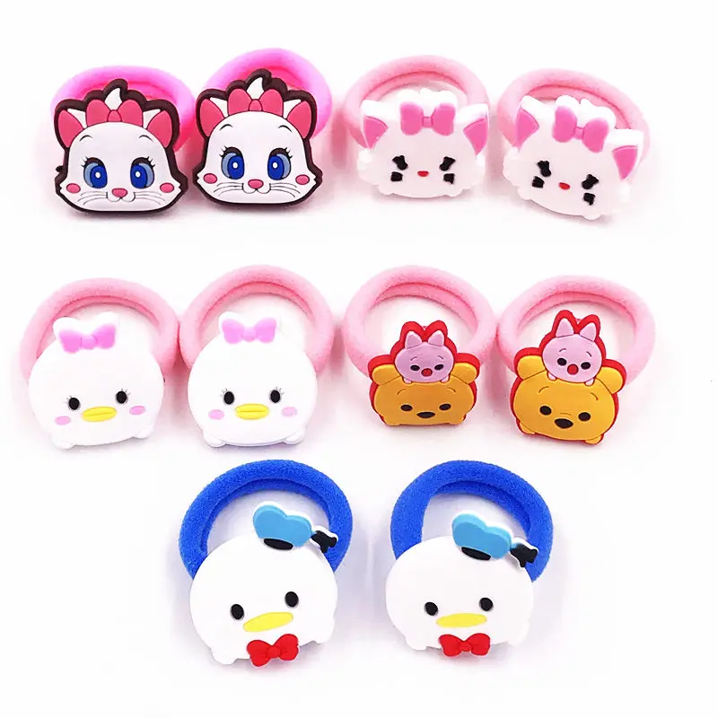 

10PCS/lot Tsum Tsum Marie Cat Bear Donald Minnie Japanese anime Lilo girls hair wear hair bands hair accessories Headbands