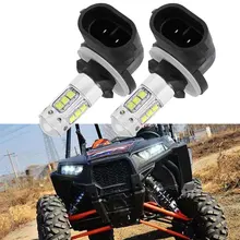 Пара Высокое Мощность светодиодный фары лампы 80W Противотуманные фары дальнего света для Polaris Sportsman рейнджер RZR H-11 1993- белый Цвет