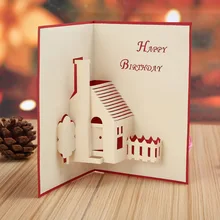 От производителя, дом счастья, стерео креативные Детские поздравления на день рождения, логотип, пользовательские печатные карты