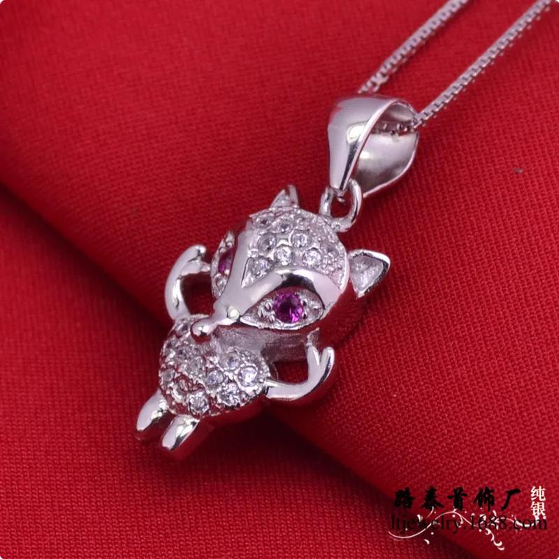 

LSP871Cartoon pendants jewelry women silver zircon pendant, free shipping