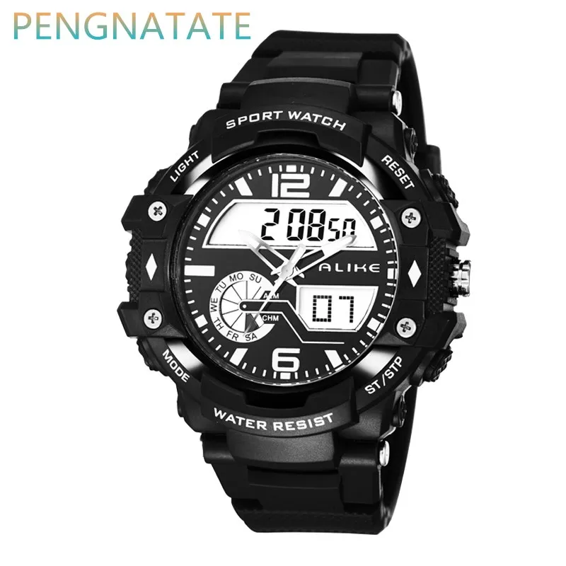 

Alike Sports Brand Watches Men Fashion Digital Shock Resistant Alarm Man Wristwatches Outdoor Military Casual Watches PENGNATATE