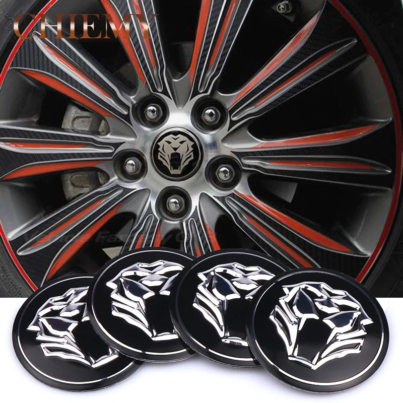 

4Pcs 56mm Tiger Head Car Tire Wheel Center Hub Cap Hubcap Sticker Emblem Badge Decal for Jaguar Audi BMW Nissan Car styling