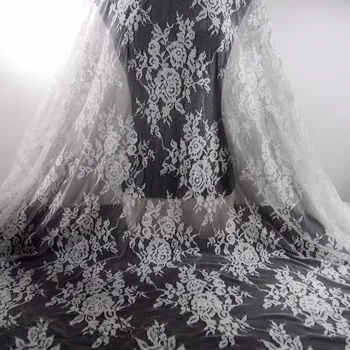 

LASUI 3m /1 Lot Exquisite Eyelash French Lace Fabric Hollow off white DIY Wedding dress Skirts Accessories C0168