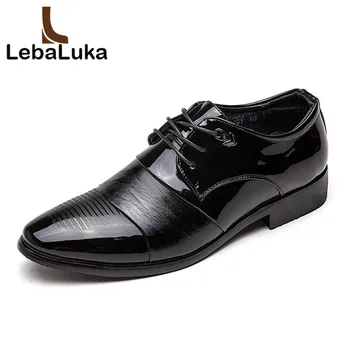 

Tuyoki High Quality Men Dress Shoes Patent Leather Business Party Daily Formal Shoes Desgin Wedding Dress Footwear Size 37-44