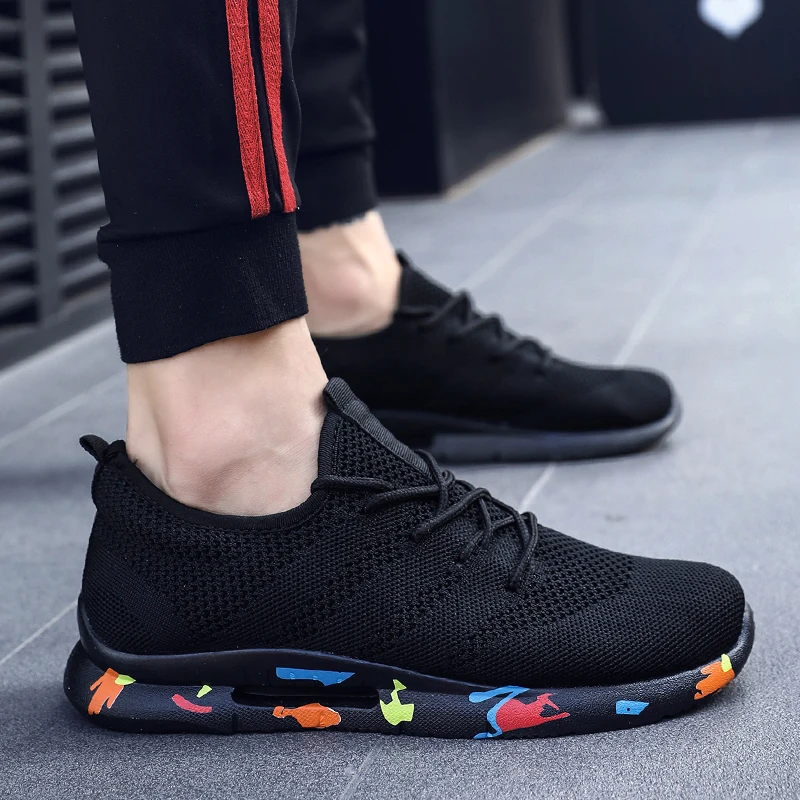 

Man Running Shoes Spring Autumn Fitness Male Sneakers Lightweight Mens Black White Sneakers Breathable Sports Shoes For Men