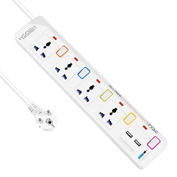 

Extension Lead with USB, 4 Way Universal Sockets 2 USB Charging Ports 1.8M(Including Sockets) Individually Switched Power Strip