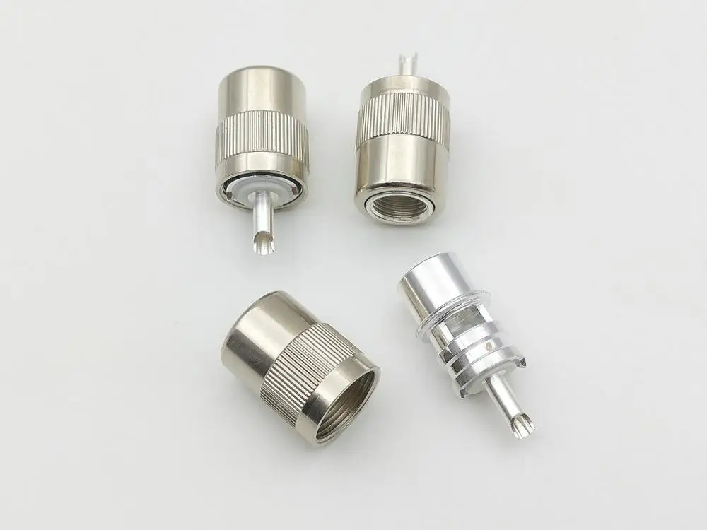50pcs UHF Male PL259 Plug Solder for RG8 RG213 LMR400 7D-FB Cable Connector