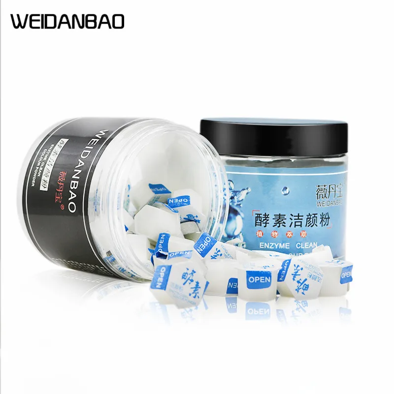 

WEIDANBAO 32pcs/1bottle Enzyme Face Cleaning Powder Whitening Cleaning Face Remove Blackhead Exfoliating Shrink Pores Cleanser