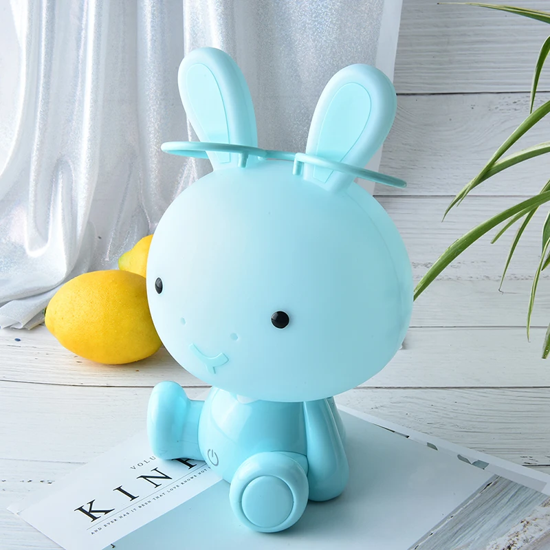 

2019 Cute Rabbit LED Night Light Animal Cartoon Bedroom Bedside Table Lamp