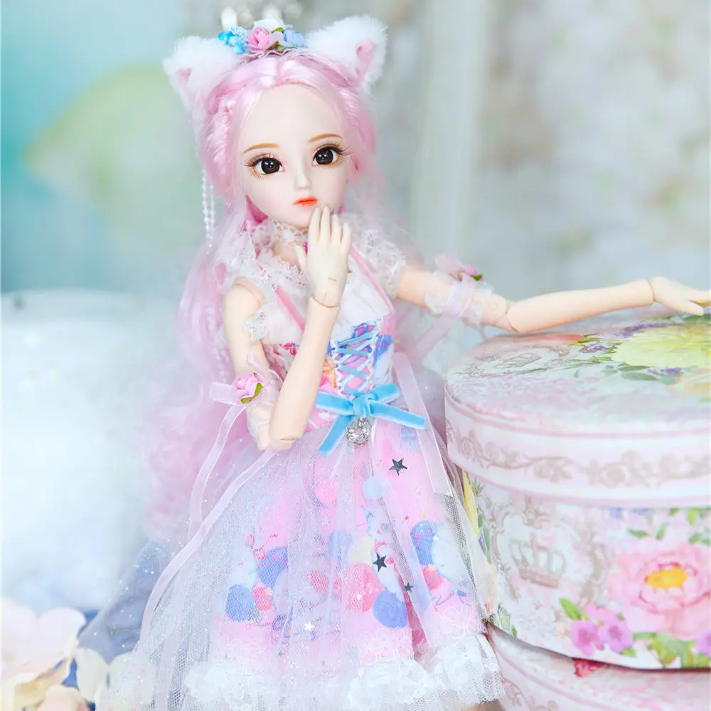 1/4 BJD Blyth кукла молочная королева имя Ребекки розовые волосы механическое соединение тела девушки ледяной, SD