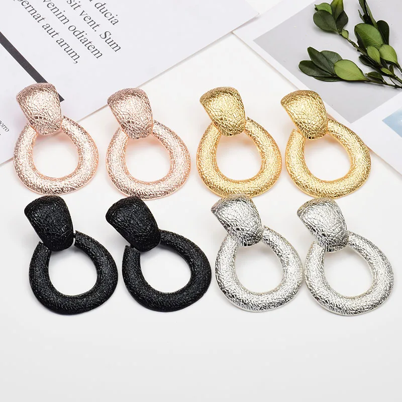 

ZA Hot Sell Small Size Metal Dangle Drop Earrings Fashion Trend Hanging Gold Earrings For Women Girls Party Gift Jewelry