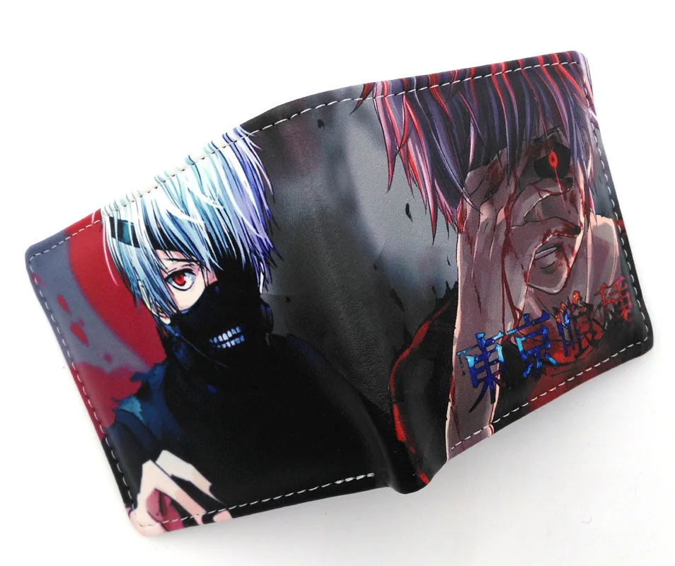 Кожаный кошелек для косплея аниме Kaneki Ken, Лидер продаж, держатель для карт, кошелек для мужчин и женщин, Подарочная сумка для денег