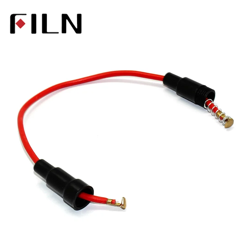 

10pcs 5*20mm Glass fuse holder Screw Type 5X20mm with 22 AWG Wire Cable 250V Glass fuse tube fuse casing