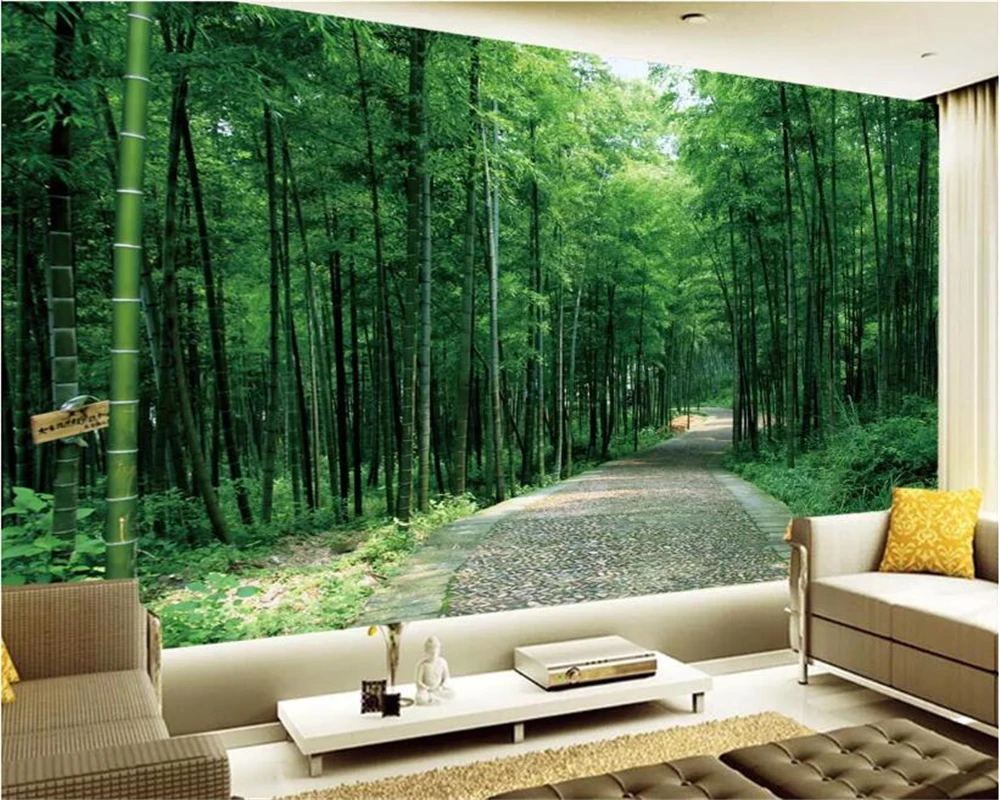 beibehang nach 3d tapete 3d atmosphärischen bambus wald landschaft kunst  wandbild schlafzimmer flur kinder zimmer foto 3d tapete