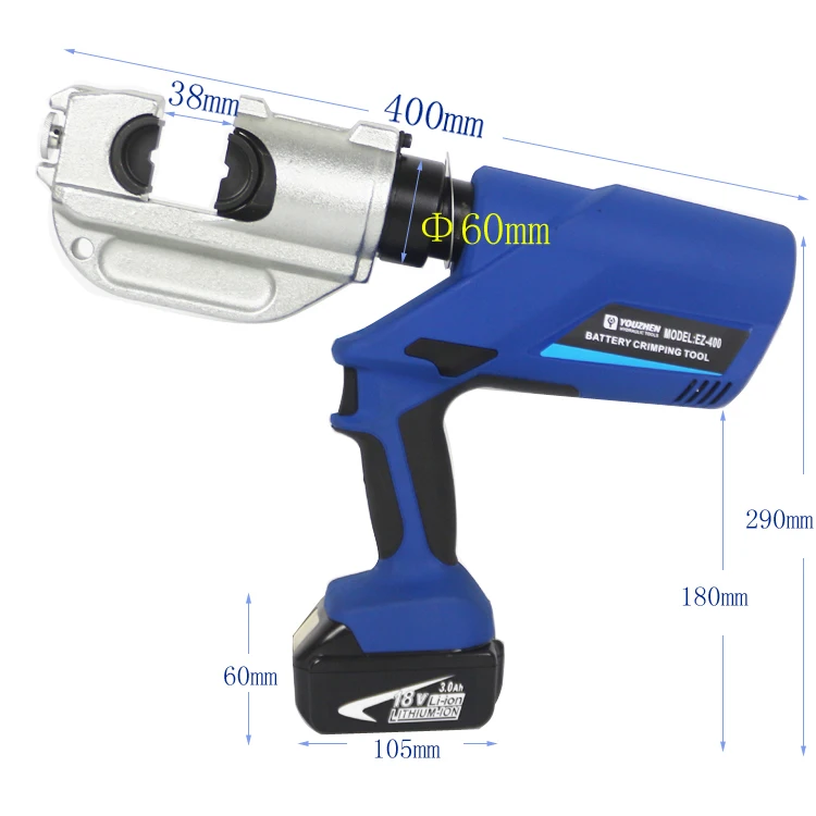 

FREE SHIPPING HL-400 Rechargeable hydraulic pliers/Electric hydraulic Crimping Tools/Battery Powered wire crimpers 120KN