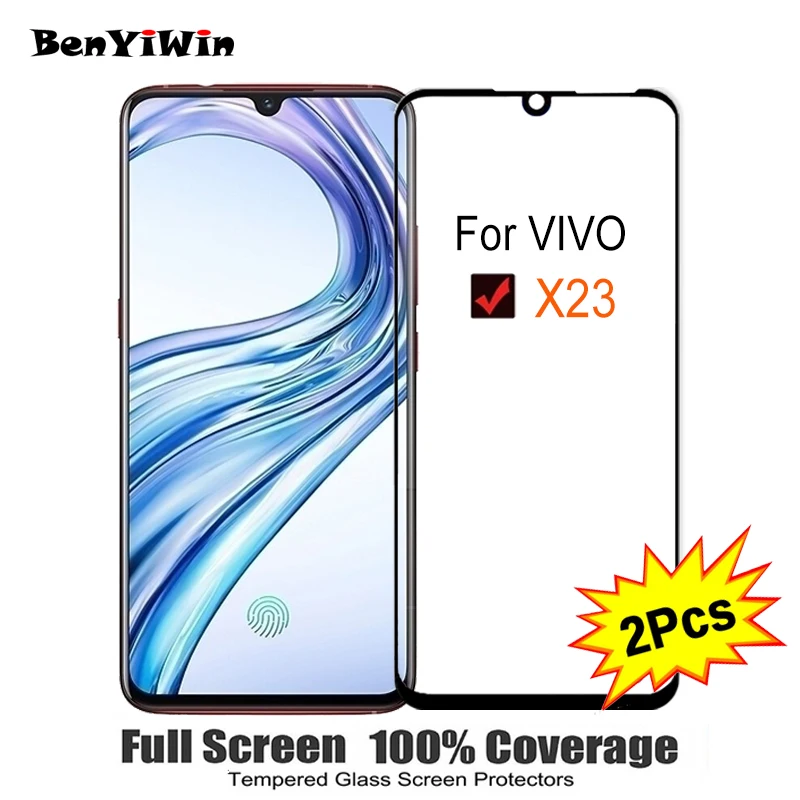 

2PCS Full Cover Screen Protector Tempered Glass For VIVO X23 6.41" Protective glass For VIVO x23 X 23 Fashion version Film Case