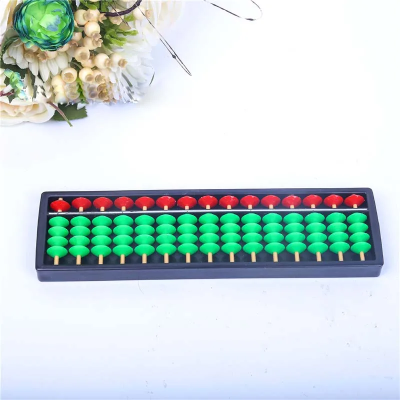 

Red Green Children 15 Rods Beads Abacus Arithmetic Number Aid Counting Tool Maths Learning Intelligence Educational Toy Gift