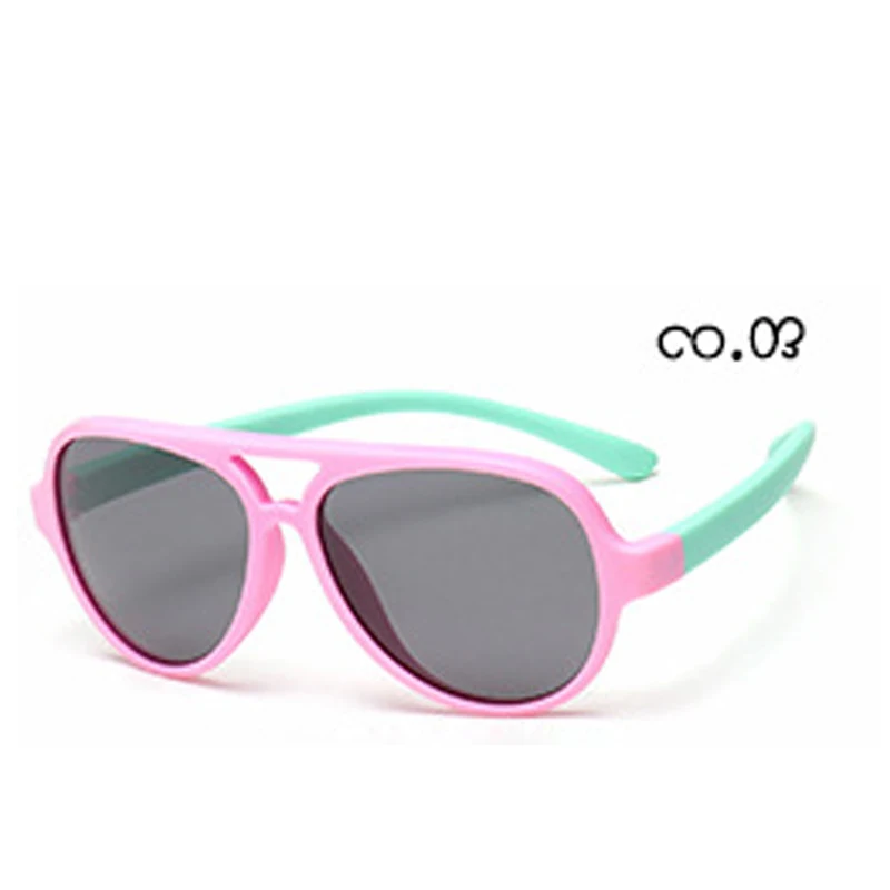 16 Цвет очки детские фирменные поляризационные женские солнцезащитные очки безопасности для маленьких мальчиков Одежда для девочек, для мамы и детей прекрасный очки с УФ-защитой Ретро Infantil polaroid - Цвет линз: KB893 C3 Pink verdan