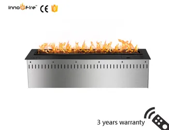 

800mm Long Remote control intelligent wifi black or silver ethanol electric fireplace decoration