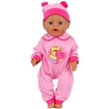 High Quality Pink Clothes Hat Wear Fit 43cm Baby Born Zapf Doll Clothes Children best Birthday