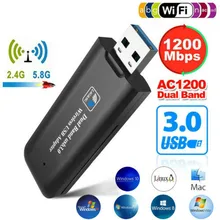 USB 3,0 AC1200 802.11ac WiFi беспроводной адаптер 1200 Мбит/с двухдиапазонный беспроводной USB адаптер WiFi сетевой приемник адаптер 3D11