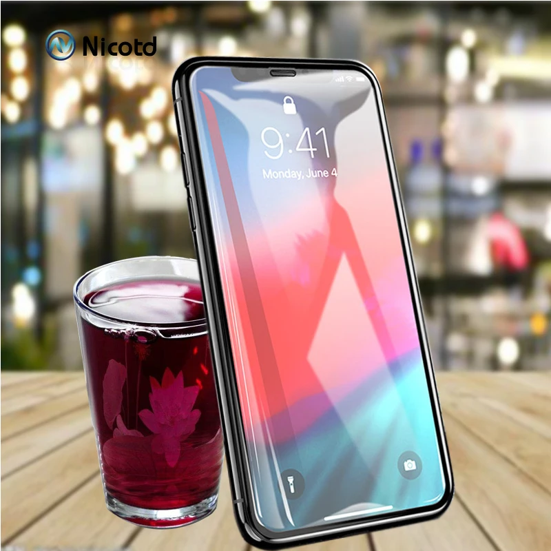 Für iPhone XS MAS 10D Gekrümmten Rand Gehärtetem Glas für iPhone XR XS X 8 plus full Screen Protect