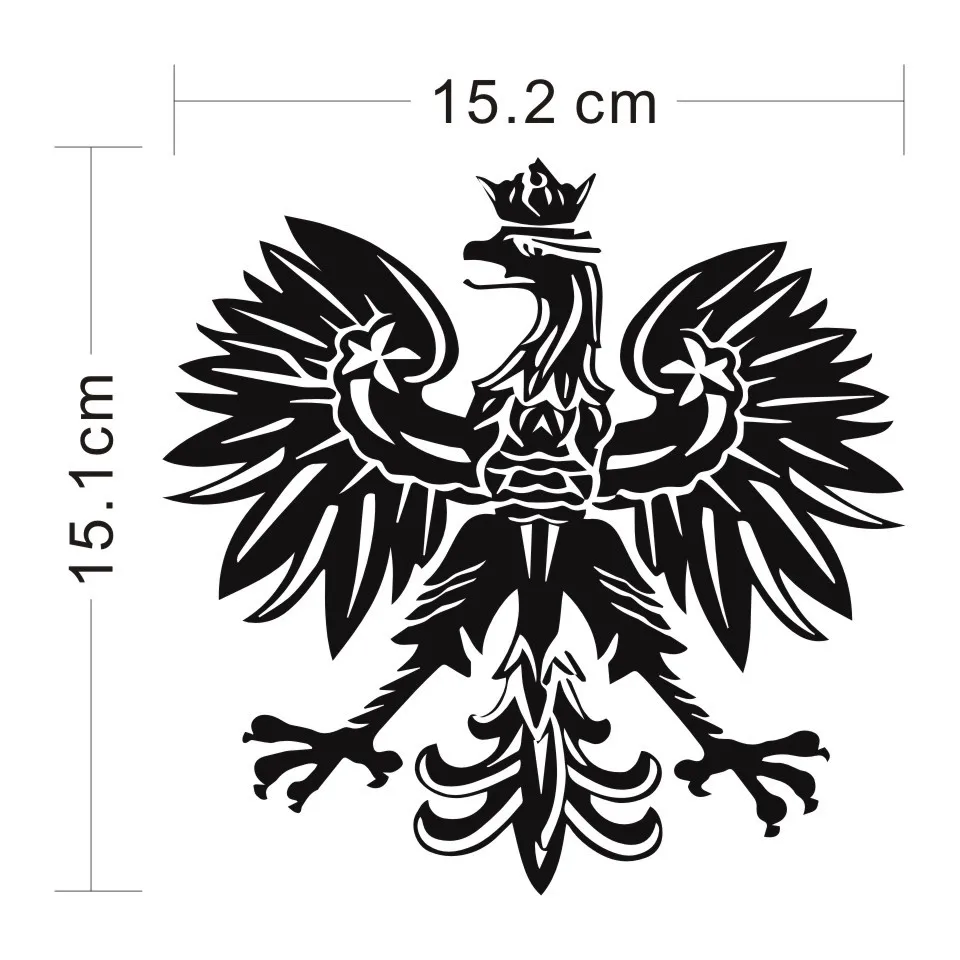 Cunymagos Polish Eagle Poland Symbol Fashion Car Stickers Animal Pattern Car Styling Decal Sticker Auto Motorcycle 15.2CM15 (2)