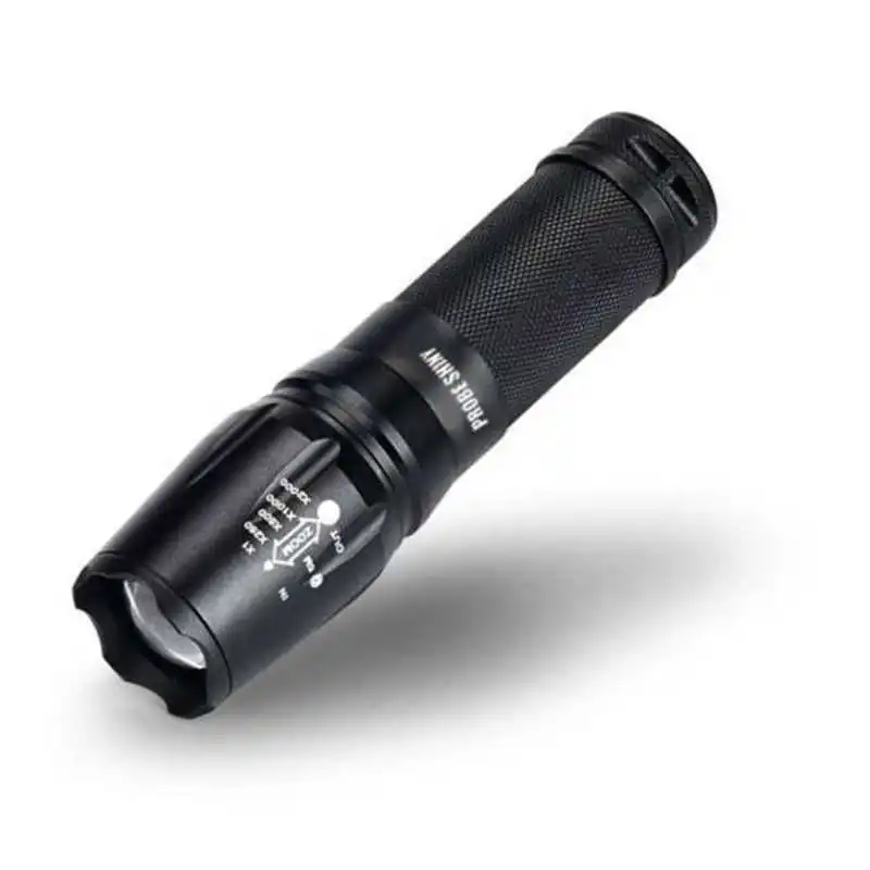 X800 Zoomable XML T6 LED Tactical Flashlight+26650 Battery+Charger+Case led flashlight rechargeable flashlight 18650 #4A27 (5)