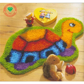

Free Shipping DIY Needlework Kit Unfinished Crocheting Yarn Rug Embroidery Carpet Handmade Floor Mat Tortoise Picture