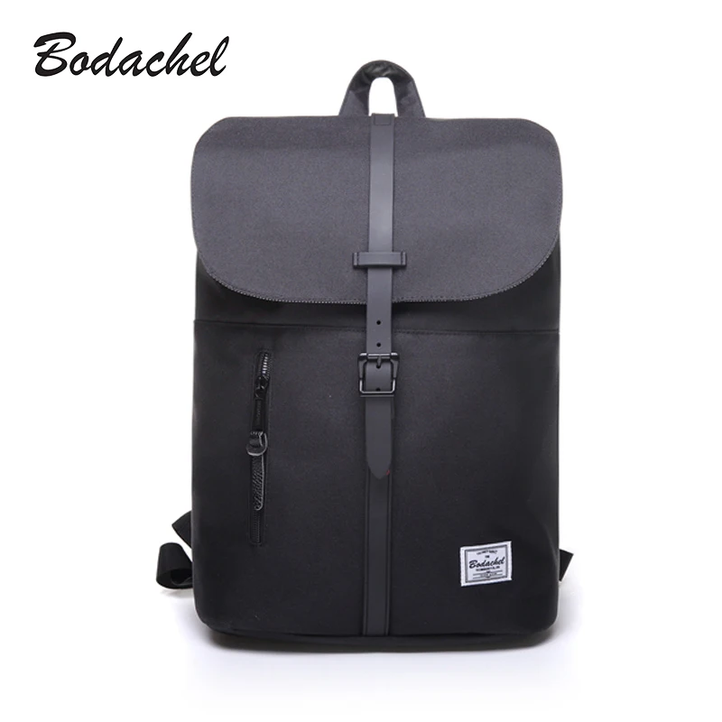 Bodachel 2016 new style women backpack simple design 14'' notebook backpacks waterproof canvas bucket backpack sac a dos rugzak