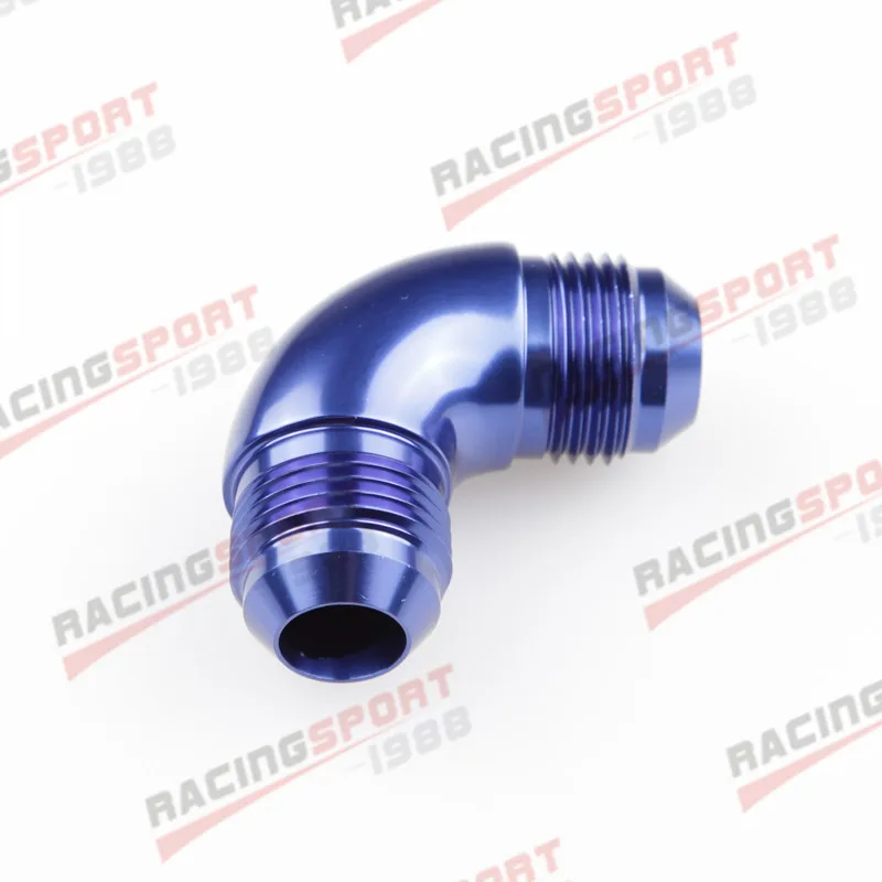 

4AN AN4 To AN-4 Male 90 Degree Aluminum Union Fuel Fitting Adapter Blue