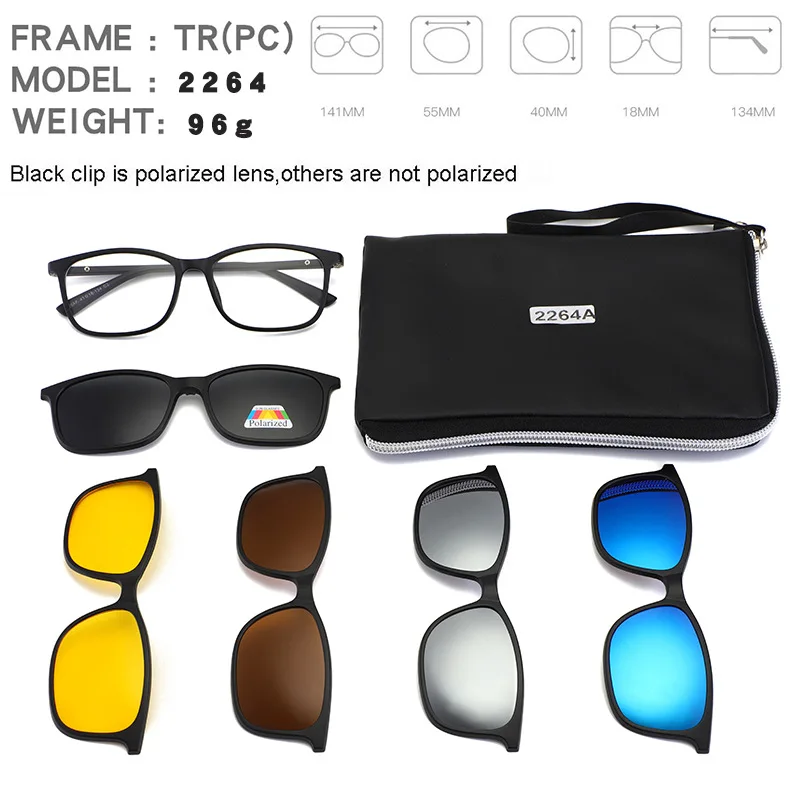 Ретро Квадратные Солнцезащитные очки с клипсой, поляризационные, для мужчин, зеркальные, для женщин, для девушек, солнцезащитные очки, для вождения, оптические, 5+ 1, Pecs, наборы, очки, Oculos Gafas