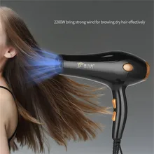 Профессиональный фен для волос, 2200 Вт, фен для волос с отрицательными ионами, быстрый нагрев, Электрический салонный фен с горячим холодным ветром, 456