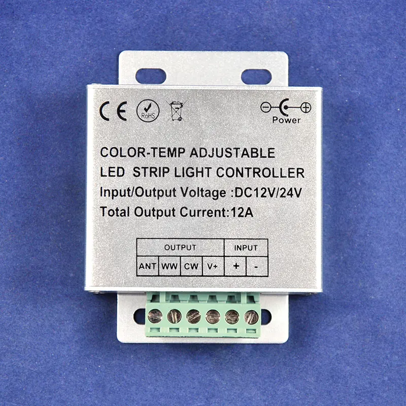 FUT40C DC12V-24V 12A 433 МГц цветовая температура и Яркость Регулировка светодиодный диммер контроллер с радиочастотным пультом дистанционного управления для одного цвета света