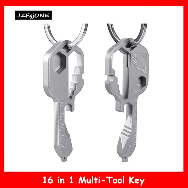 

2019 Newest Multi-function Key ring Tools 16 in 1 key Tools Stainless Steel Key ring Outdoor Car Cycling Practical Tool