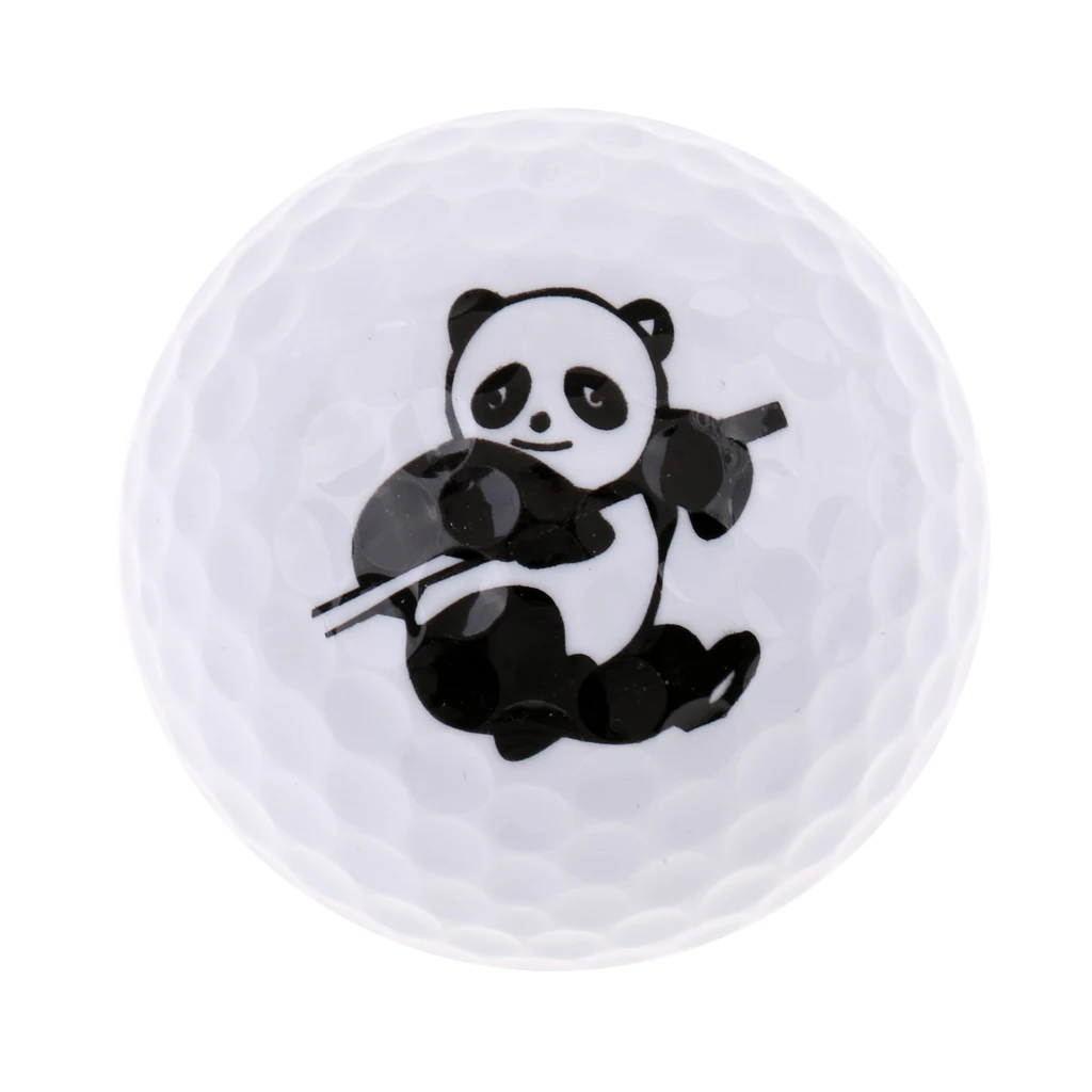 Golf Driving Range Practice Ball Cute Panda Printed Golf Ball Elastic Lightweight Flexible Golf Accessories Ball