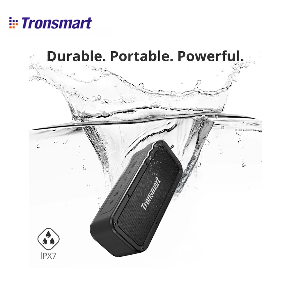 

Tronsmart Element Force SoundPulse 40W Portable Bluetooth Speaker with IPX7 Waterproof 15H Playtime Support MicroCD Card, NFC