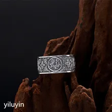KJJEAXCMY boutique jewelryar S999 silver tiger beast Thai silver retro personality domineering sterling silver female ring s925 sterling silver jewelry thai silver retro hollow anchor anchor personality domineering men s clothing index ring