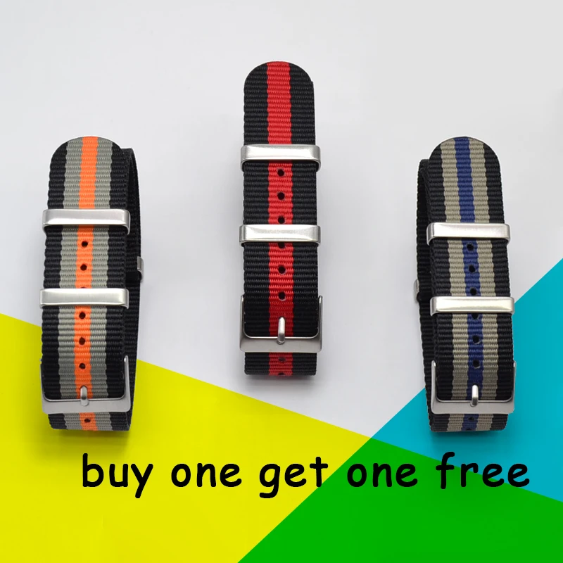 Cena Moda nylonowy pasek do zegarka pasek w barwach nato G10 dla Omega dla IWC sport Watchstrap 007 dla Seiko kolorowa bransoletka 19mm 20mm 21mm 22mm